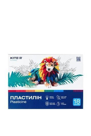Пластилін Kite Classic, 18 кольорів KITE K-085 ЦБ-00281391 фото