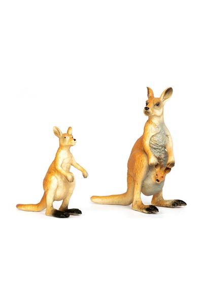 Набір фігурок тварини "Сафарі" Кенгуру з малюком в сумці та кенгурятко колір різнокольоровий ЦБ-00237317 SKT000953948 фото