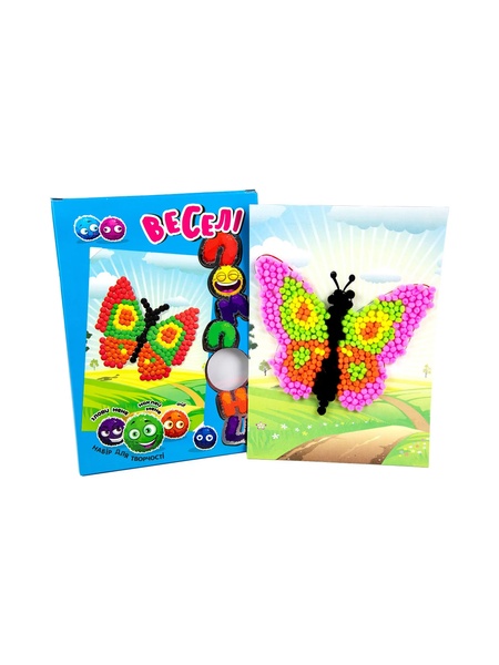 Набір для творчості "Веселі помпони - метелик" колір різнокольоровий ЦБ-00197366 SKT000861017 фото