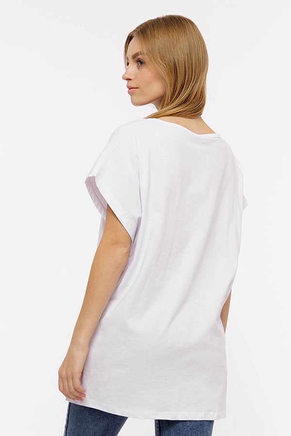 Жіноча футболка 50 колір білий ЦБ-00192151 SKT000848262 фото