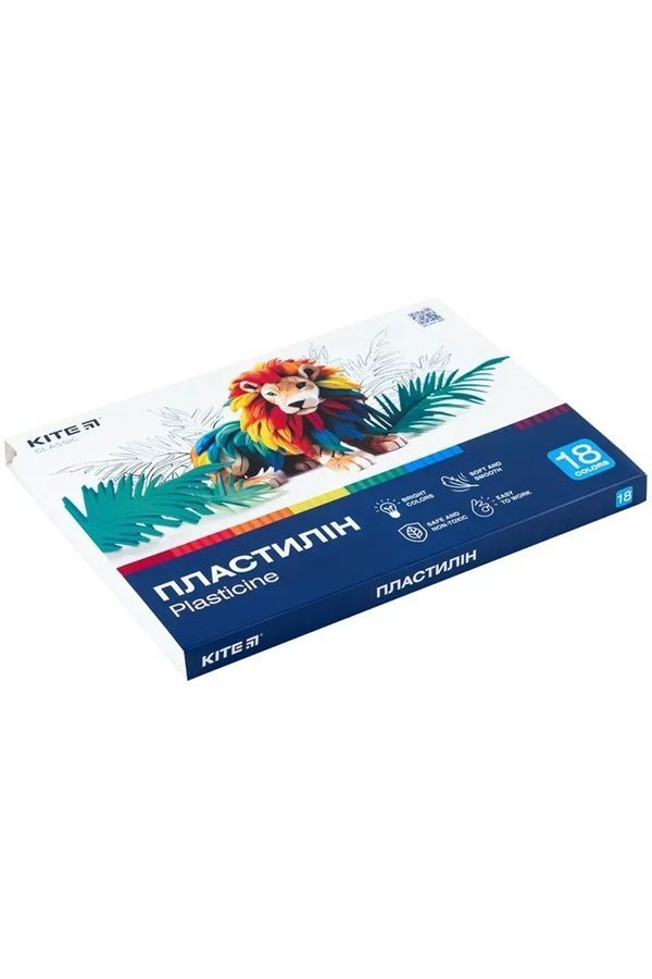 Пластилін Kite Classic, 18 кольорів KITE K-085 ЦБ-00281391 фото