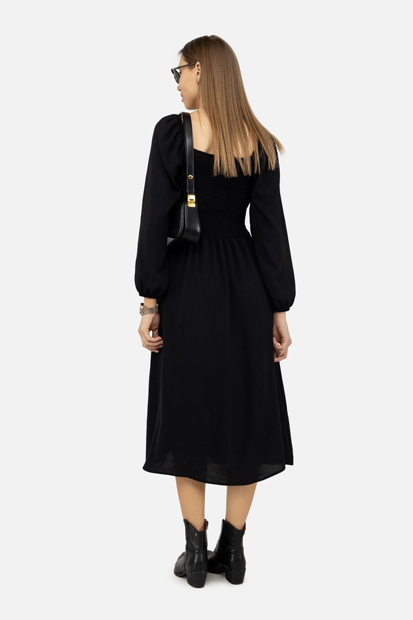 Жіноча сукня з довгим рукавом 44 колір чорний ЦБ-00245802 SKT000982813 фото