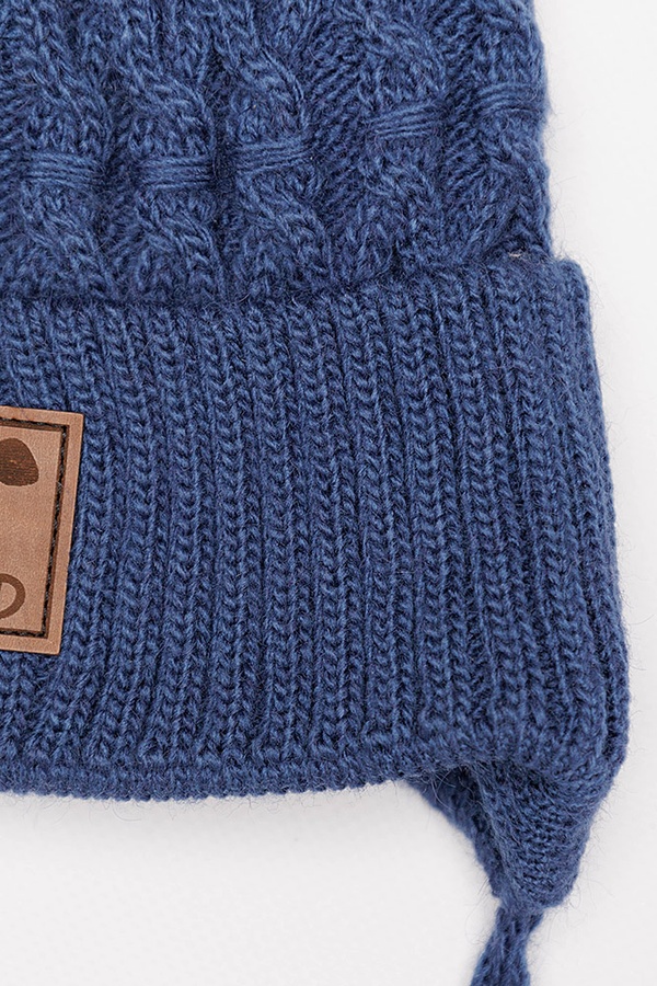 Комплект шапка-шарф на мальчика 46-48 цвет синий ЦБ-00201730 SKT000871171 фото