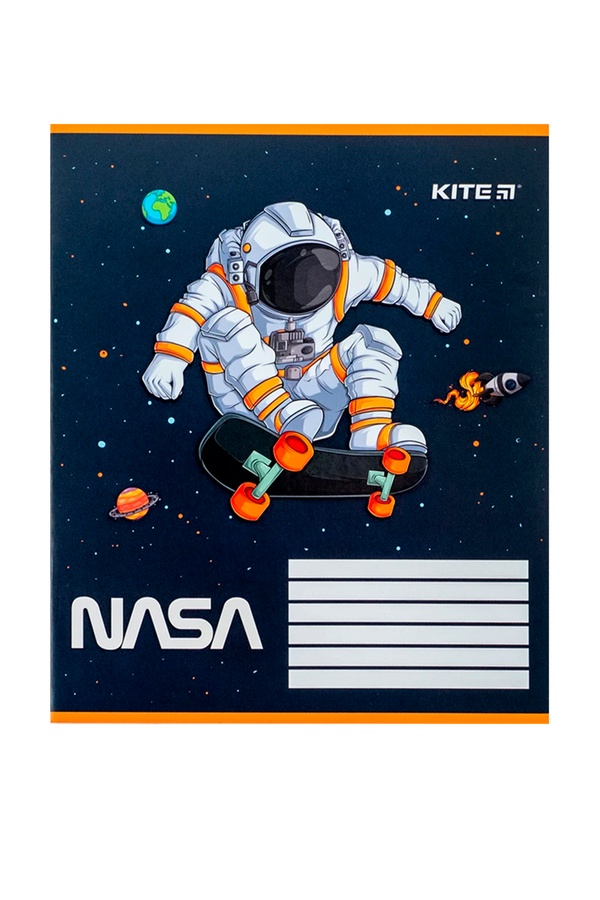 Зошит шкільний в косу лінію на 12 аркушів - Kite NASA колір різнокольоровий ЦБ-00256765 SKT001011235 фото