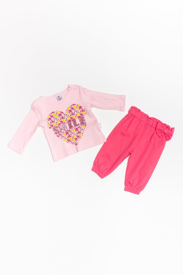 Костюм с брюками на девочку 68 цвет розовый ЦБ-00149095 SKT000511131 фото