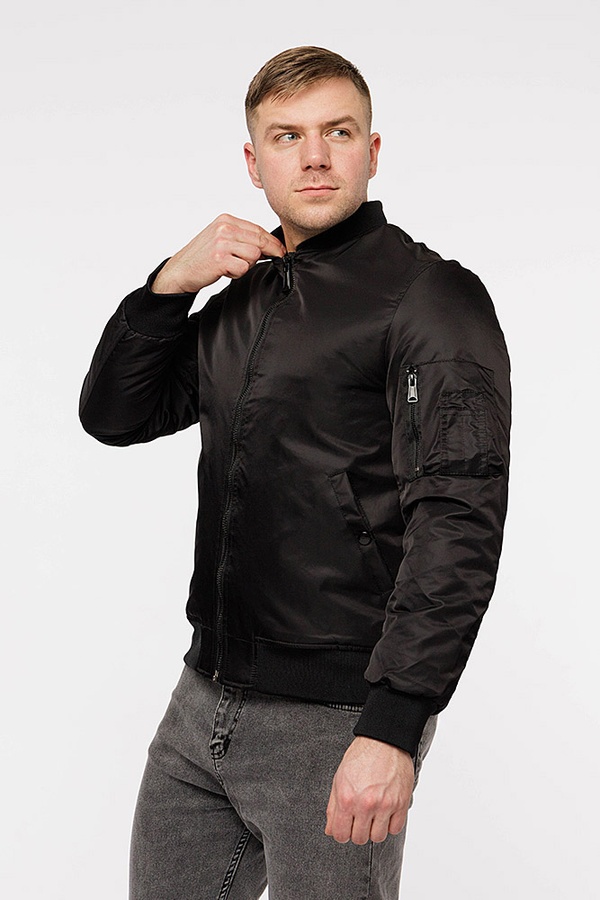 Куртка короткая мужская 56 цвет черный ЦБ-00207112 SKT000882339 фото