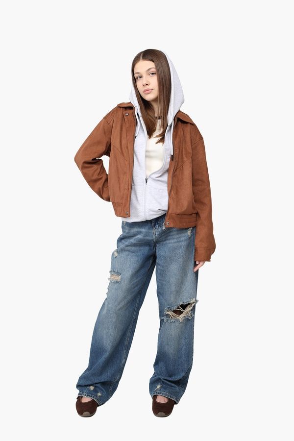 Джинси baggy жіночі колір синій 42 ЦБ-00290488 фото