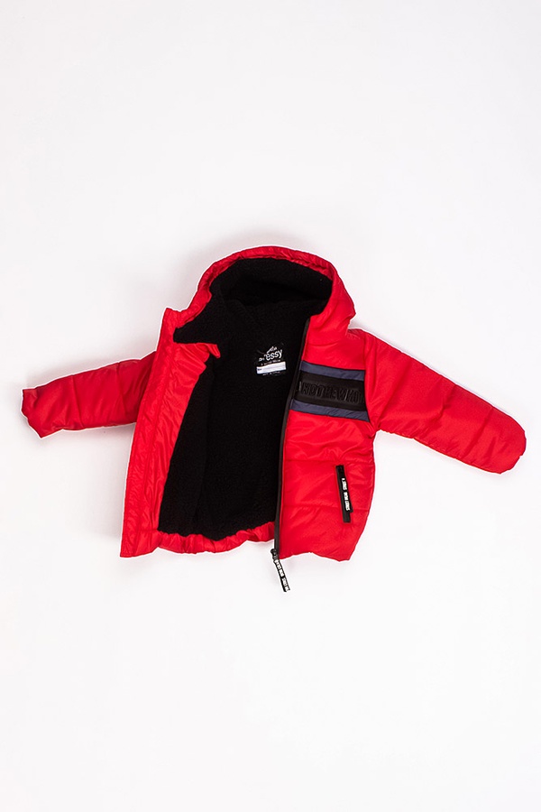 Куртка коротка на хлопчика 110 колір червоний ЦБ-00177306 SKT000591453 фото