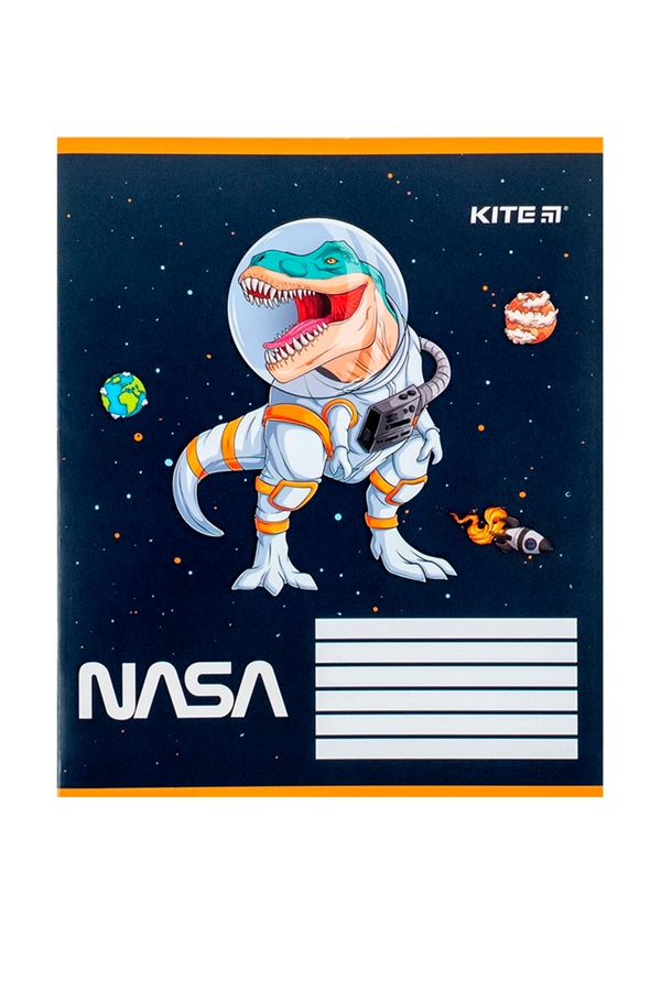 Зошит шкільний в косу лінію на 12 аркушів - Kite NASA колір різнокольоровий ЦБ-00256765 SKT001011235 фото