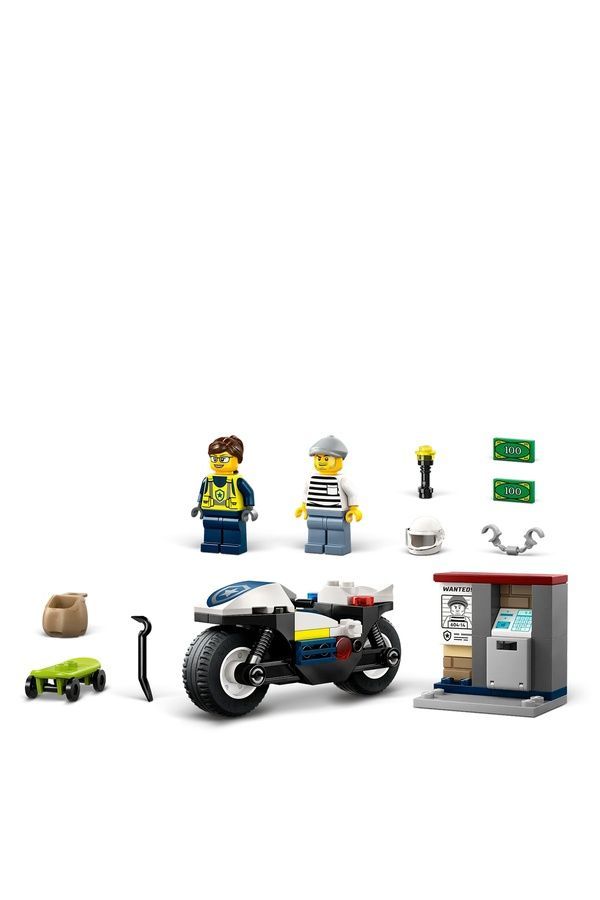 Конструктор LEGO City Погоня на полицейском мотоцикле 60455 ЦБ-00279955 фото