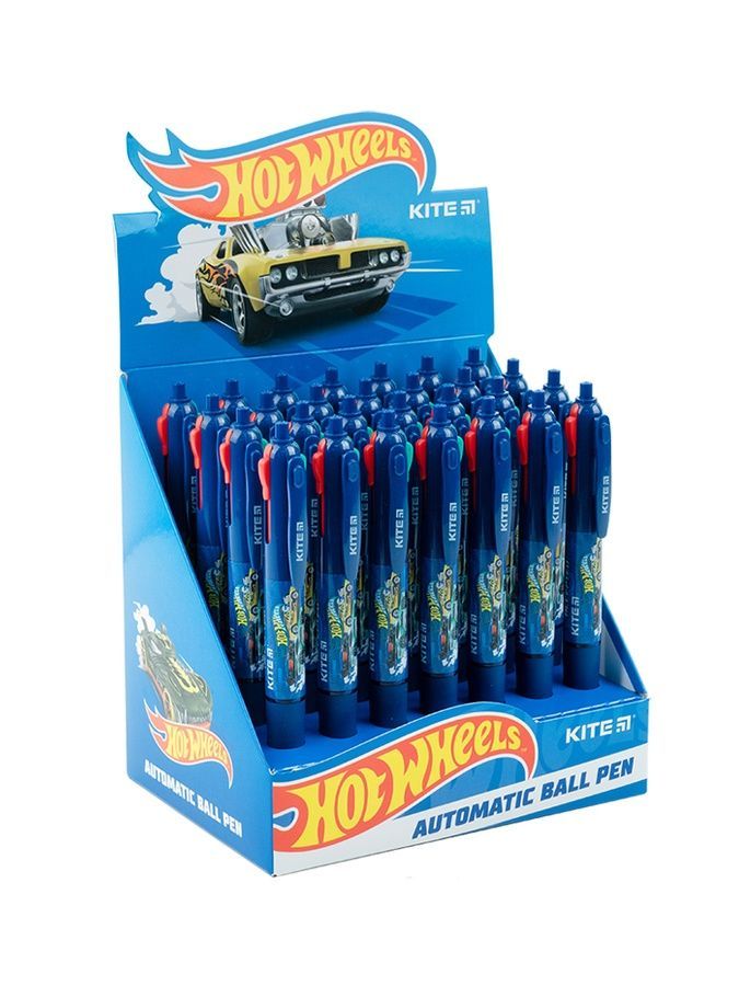 Ручка кулькова автоматична Hot Wheels KITE HW23-067 ЦБ-00225625 фото