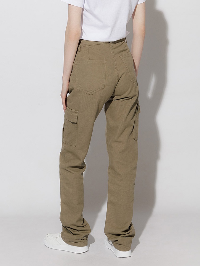 Жіночі джинси регуляр з кишенею 44 колір хакі ЦБ-00218950 SKT000905825 фото
